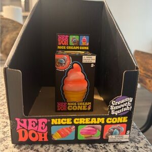 NeeDoh Nice Cream Cone Squishy Toy - Orange